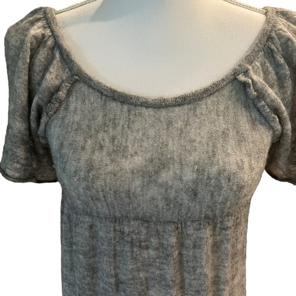 Anthropologie MOTH Gray Zippered Back Sweater Dress Size M - Nylon Wool Alpaca - Picture 8 of 15